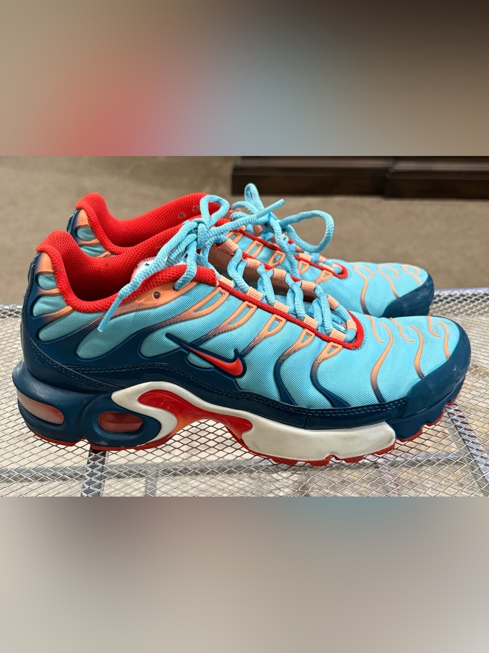 Nike Air Max Plus (GS) Blue Force with Team Orange 6.5Y